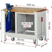 05-8180-2-107B4F.11-MZ_1920x1920 RAU Werkbank rot - Breite 100 cm - Tiefe 70 cm - Höhe 88 cm - Buche-Massiv Arbeitsplatte 40 mm