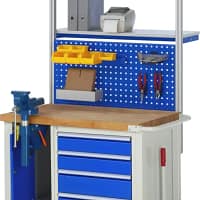 05_8185A2-107B4F.11 09-SA-E2-18-10G.11_1920x1920 RAU Werkbank rot - Breite 100 cm - Tiefe 70 cm - Höhe 88 cm - Buche-Massiv Arbeitsplatte 40 mm