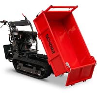 1.9 SCHORR Minidumper RR500DHKB2 PRO 500kg Kiste mit Kipphydraulik und Mitfahrplattform 9,2 PS Motor Raupendumper