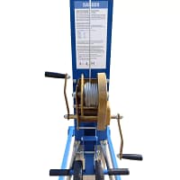 208667_222411_ML400_Montagelift_Detail-manuelle-Seilwinde Montagelift ML400/3, max. Belastung 400 kg, 3.500 mm Fahrgestellhöhe, SolidHub