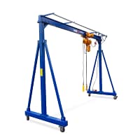 22871_169714_Portalkran_gesamtansicht_schraeg Mobiler Portalkran PK1000/2 inkl. Elektrokettenzug, B-Ware, max. Tragfähigkeit 1.000 kg, 2.190 mm Hubhöhe, SolidHub