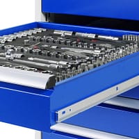 Detail-Vollauszug_1920x1920 RAU Werkbank rot - Breite 100 cm - Tiefe 70 cm - Höhe 88 cm - Buche-Massiv Arbeitsplatte 40 mm