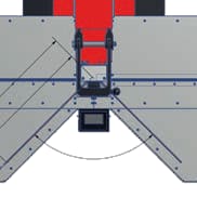 HG200 Spezielle Form der Arbeitsplatte_2560x2560 ERKO HG200 Stromschienen-Biege- und Schneidgerät