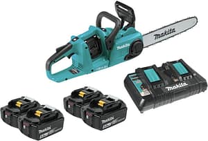 61UYH43aPbL._AC_SL1000_ Makita XCU03PT1 18V X2 (36V) LXT Lithium-Ionen bürstenloses kabelloses 14-Zoll-Kettensägen-Kit mit 4 Batterien (5,0 Ah)