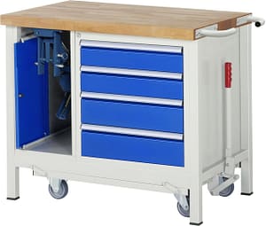 05_8185A2-107B4F.11-V4_1920x1920 RAU Werkbank rot - Breite 100 cm - Tiefe 70 cm - Höhe 88 cm - Buche-Massiv Arbeitsplatte 40 mm